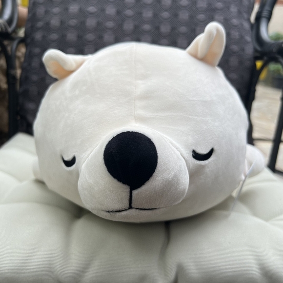NWT bundle Marshmallow Animal bolster cushion Nemunemu polar bear white - Picture 3 of 8